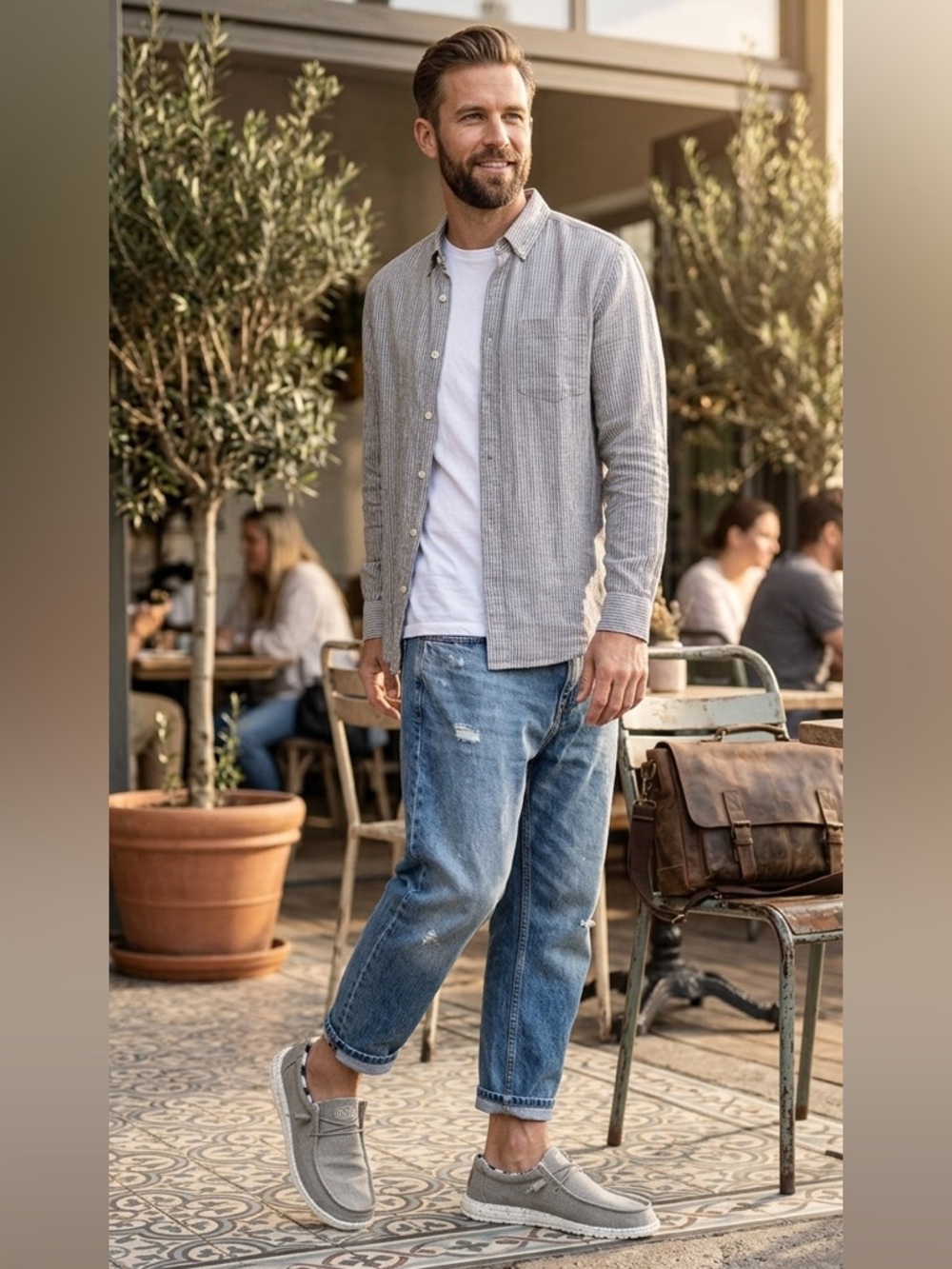 Hey Dude Loafers 9 Men's Wally Stretch Boat Slip On Shoes Vacation Like New